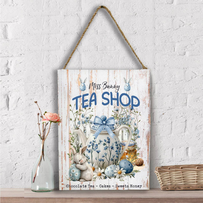 Easter Miss Bunny Tea Shop Wall Decor