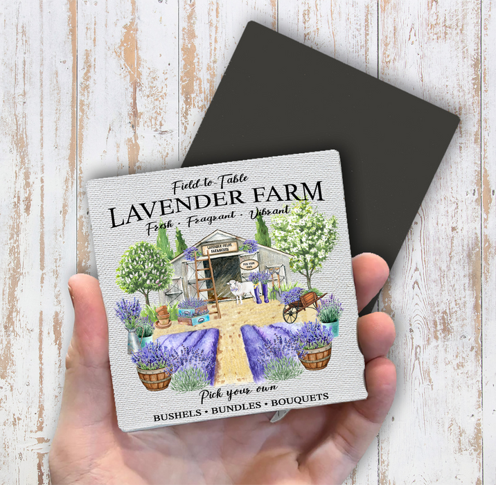 Spring Lavender farm Magnet Fridge