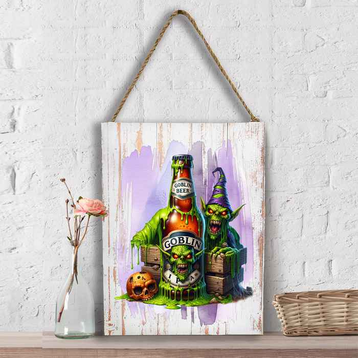 Halloween Goblin Beer Wall Decor