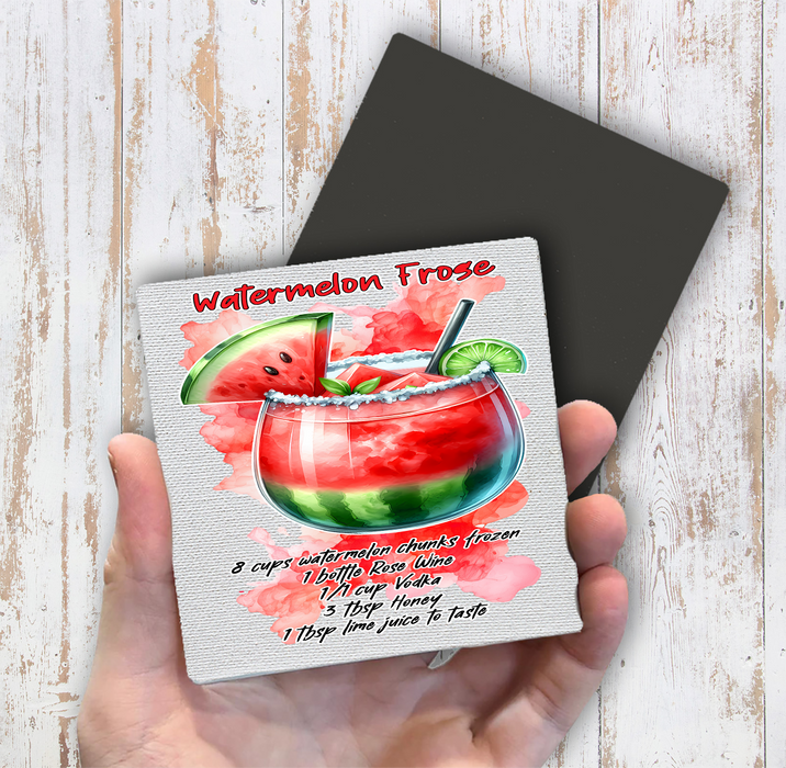 Summer Cocktail Watermelon Frose Magnet Fridge