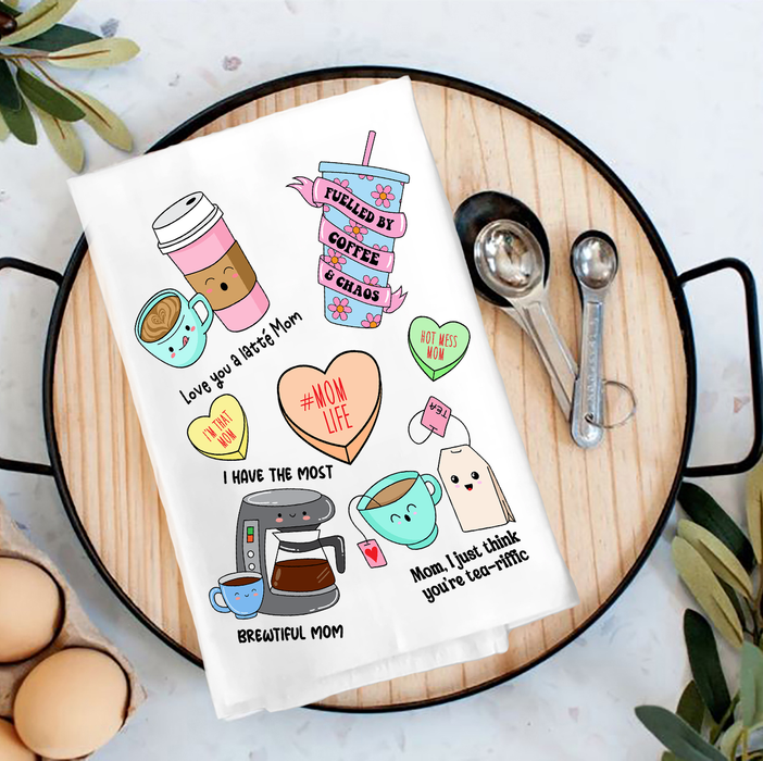 Mother's Day Puns Sarcastic Quotes Tea Towel