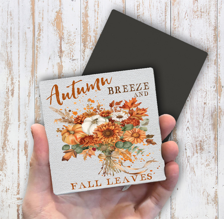 Autumn Breeze Fall Leaves Magnet Fridge
