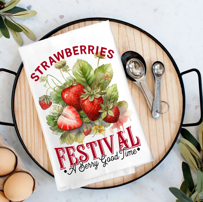 Strawberry Festival Tea Towel