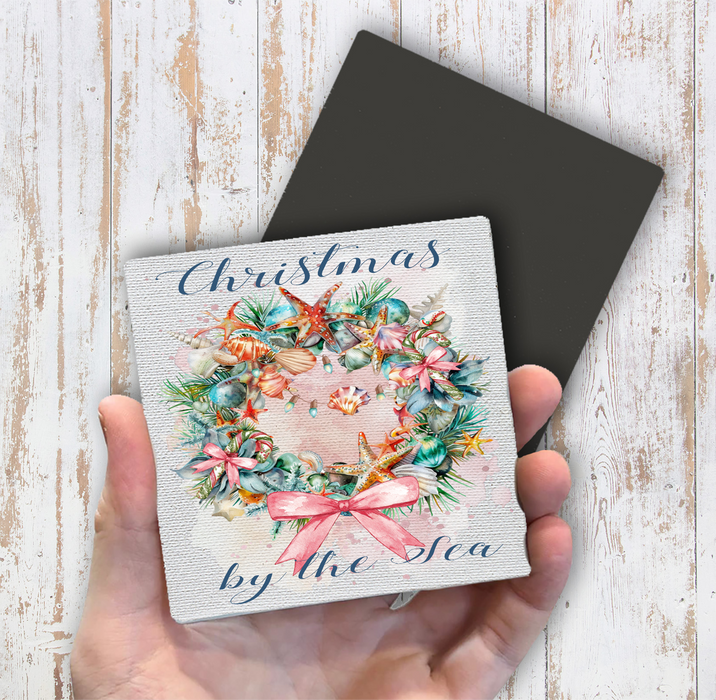 Coastal Christmas by the Sea Magnet Fridge