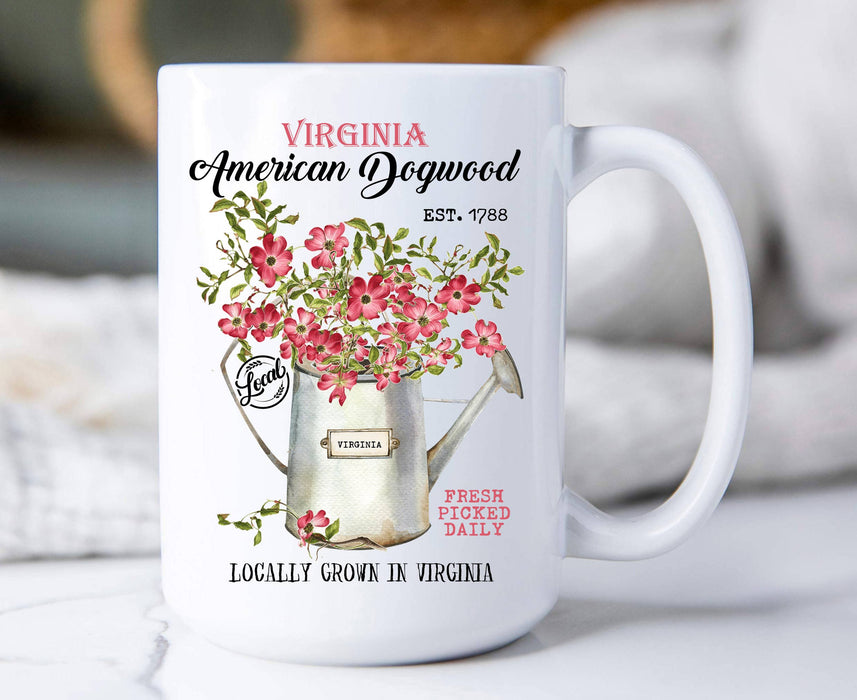 Virginia State Flower American Dogwood Coffee Mug