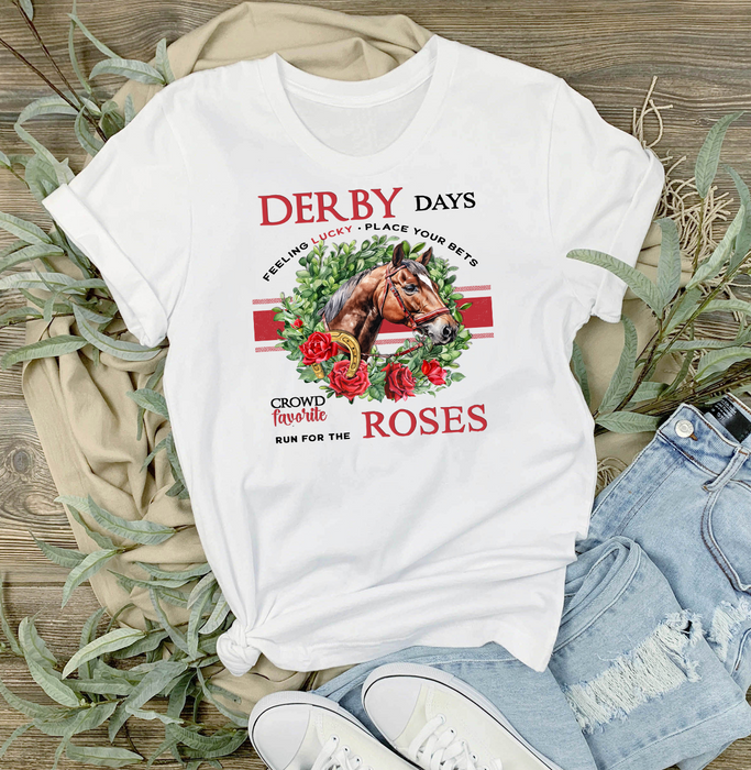 Derby Days and Roses Horses T-Shirt