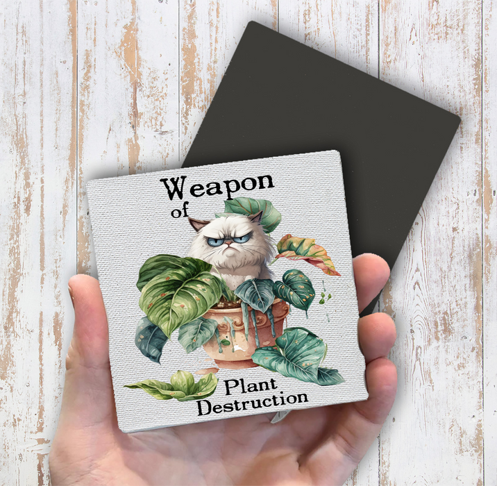 Weapon of Plant Destruction Cat Magnet Fridge