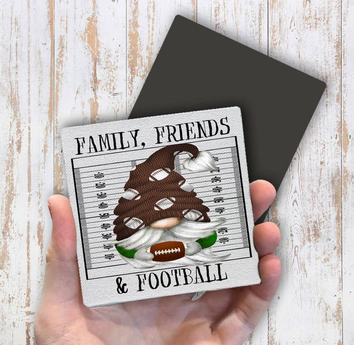 Gnome Family Friends & Football Magnet Fridge