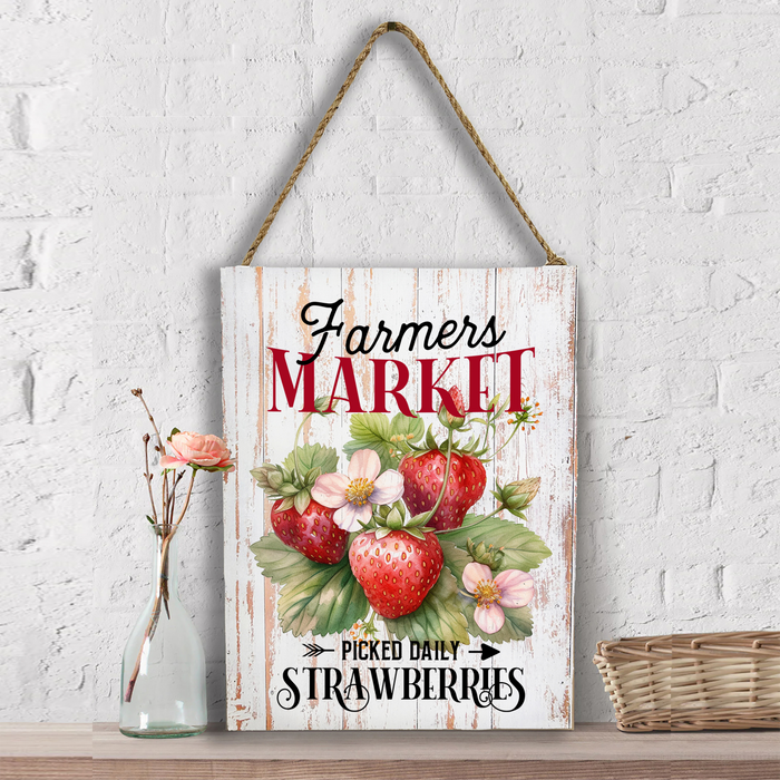 Farmers Market Strawberry Wall Decor