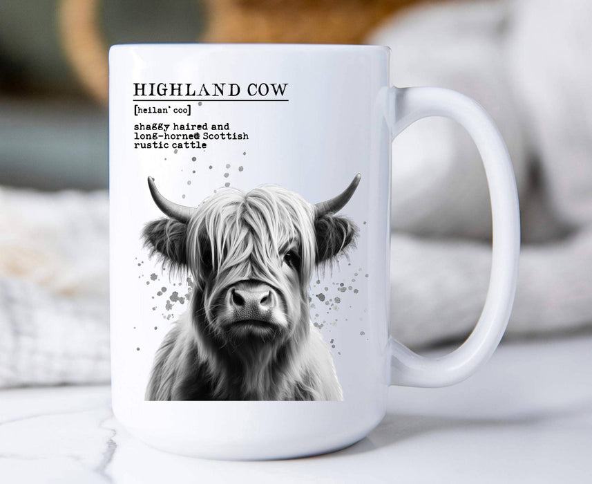 Highland Cow Definition Farm 15 oz Coffee Mug