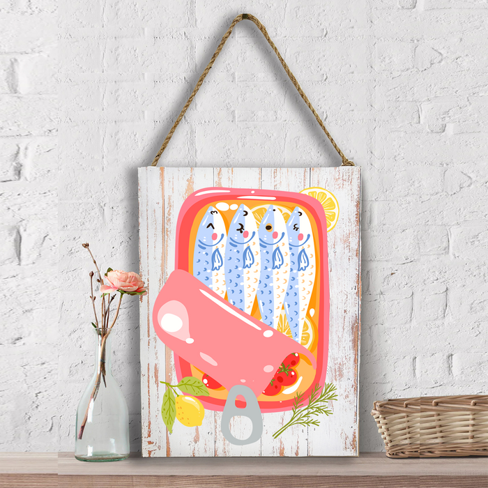 Cute Sardines Tinned Fish Coastal Wall Decor