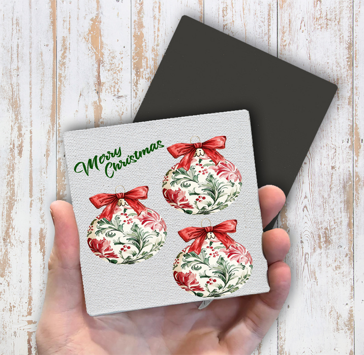Christmas Water Toile Ornaments Magnet Fridge
