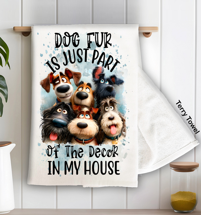 Dog Fur part of the Decor Kitchen Terry Towel