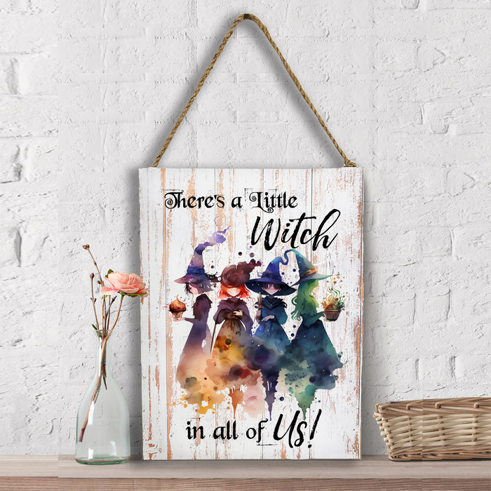 Halloween There's a Little Witch in Us Wall Decor