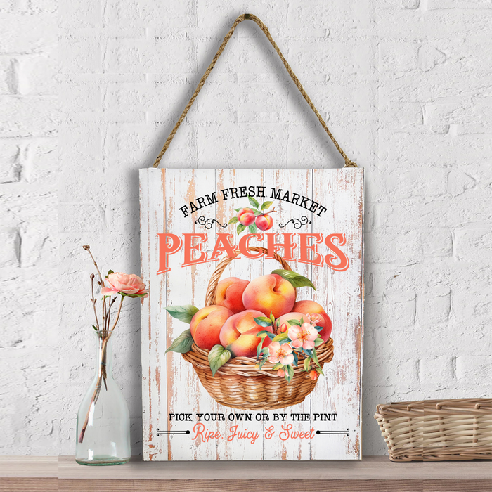 Farm Fresh Peaches Blossoms Wall Decor