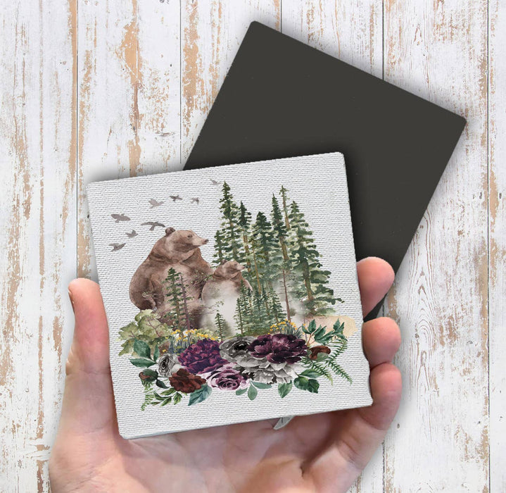Bear Forest Mountains Wildlife Magnet Fridge