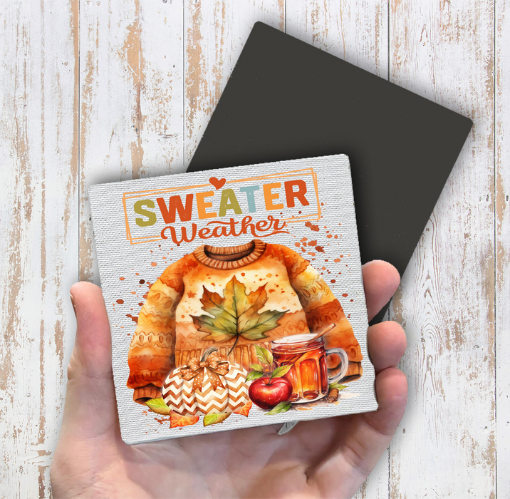 Fall Sweater Weather Magnet Fridge