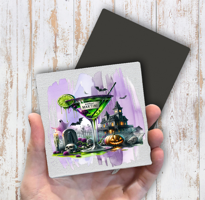 Halloween Midnight Martini Magnet Fridge