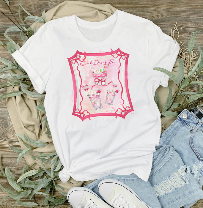 Mahjong Crack Drink Bam pink T-Shirt