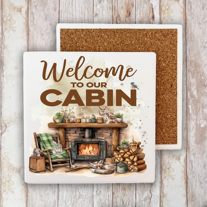Welcome to our Cabin Stone Coaster