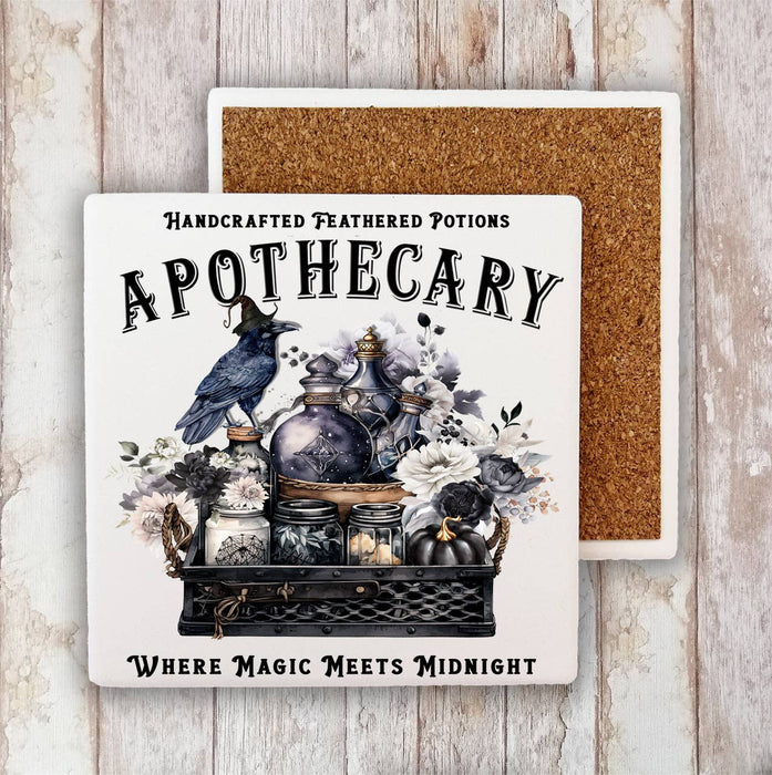 Halloween Apothecary Potions Stone Coaster