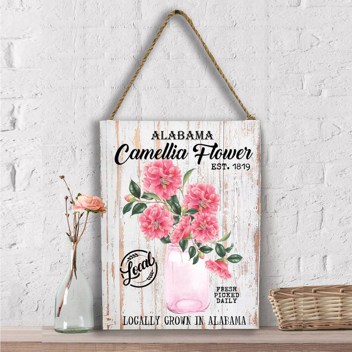 Alabama State Flower Camellia Souvenir Wall Decor