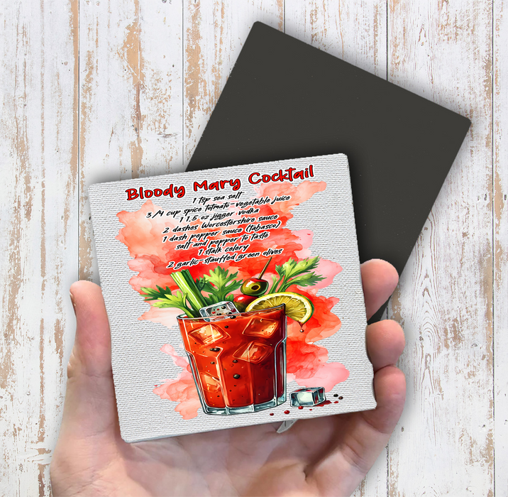 Summer Cocktail Bloody Mary Magnet Fridge