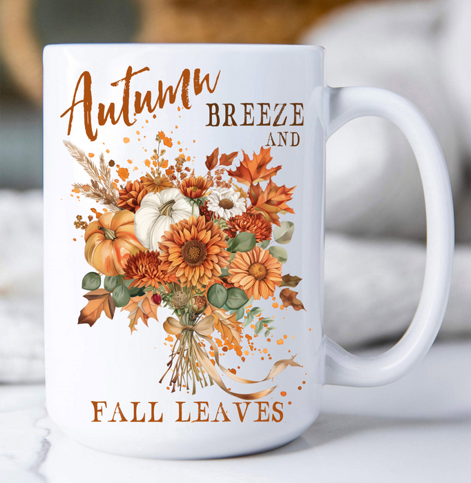 Autumn Breeze Fall Leaves Coffee Mug