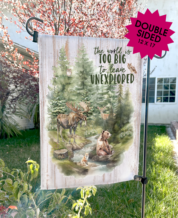 Life beautiful Adventure Woodland Animals Garden Flags