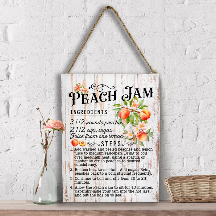 Fresh Peach Jam Recipe Wall Decor