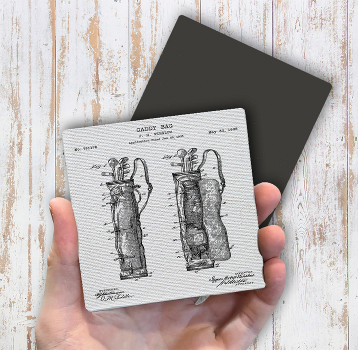 Vintage Golf Caddy Bag Magnet Fridge