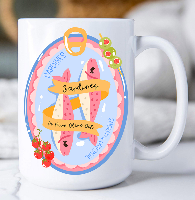 Sardines Fish Olive Oil Coastal Coffee Mug