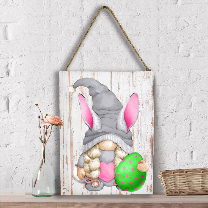 Easter Gnome Green Easter Egg Wall Decor