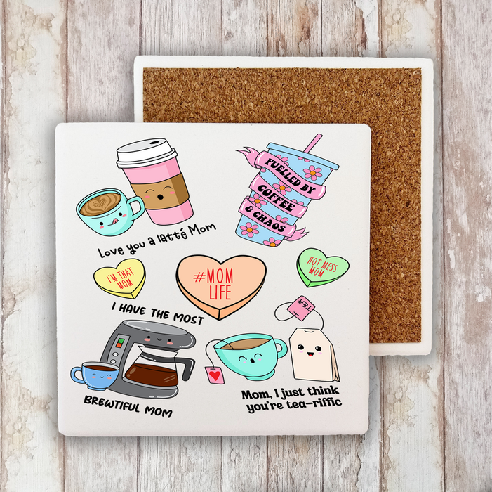 Mother's Day Puns Sarcastic Quotes Stone Coaster