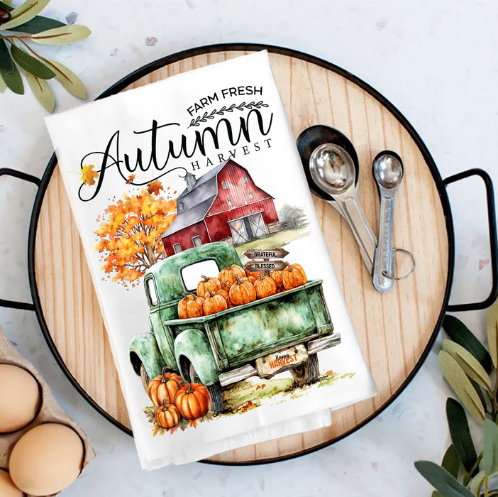 Fall farm Fresh Autumn Tea Towel
