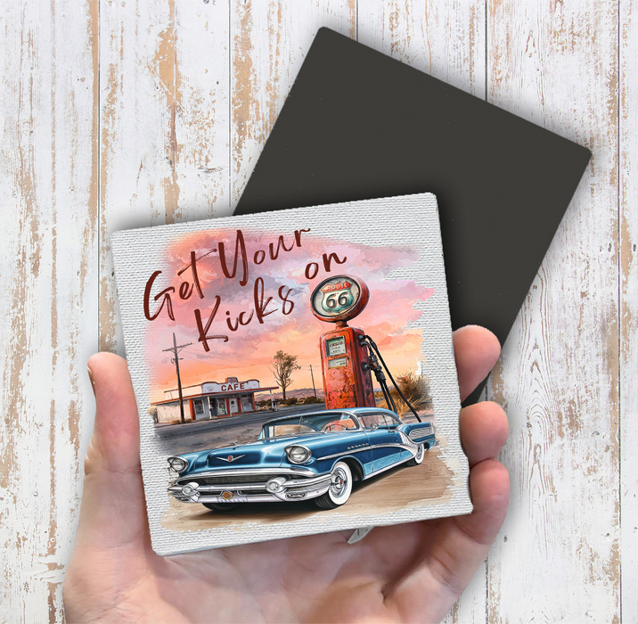 Route 66 Get Your Kicks Gas Pump  Magnet Fridge