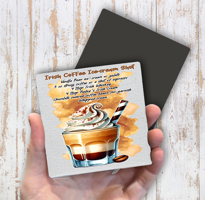 Summer Cocktail Irish Coffe Ice Cream Magnet Fridge