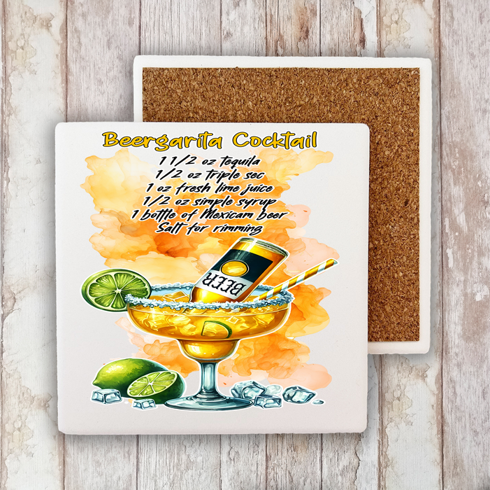 Summer Cocktail Beergarita Stone Coaster
