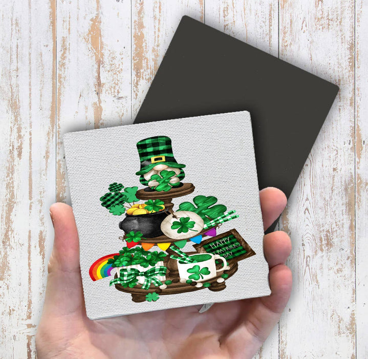 St Patrick Day Gnome 3 Tier Tray Magnet Fridge