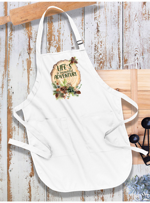 Lifes a beautiful Adventure Pine Cones Apron