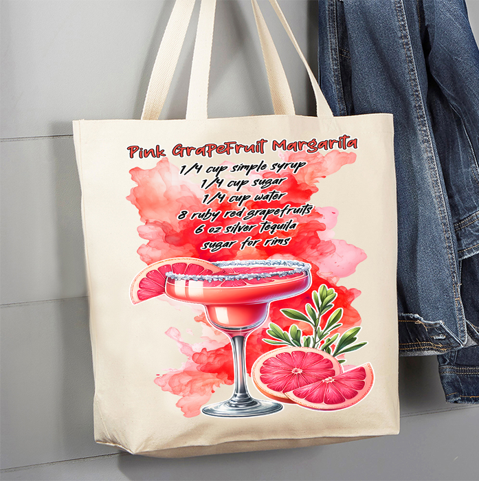 Summer Cocktail Grapefruit Margarita Canvas Tote Bag