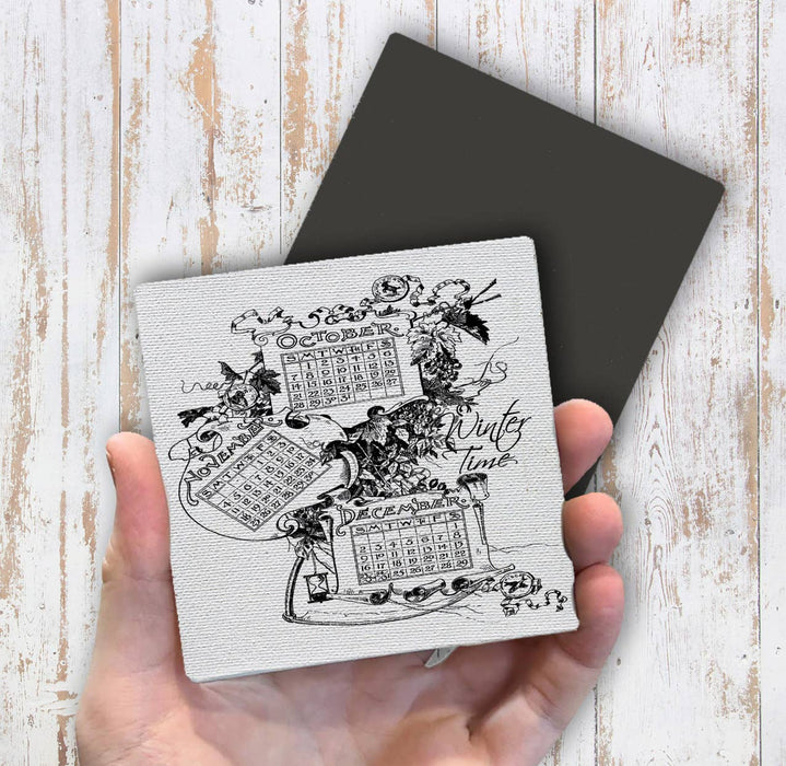 Fall Winter Calendars, Magnet Fridge