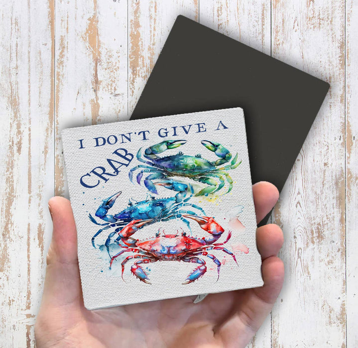 Coastal Beach I Don't Give a Crab Magnet Fridge