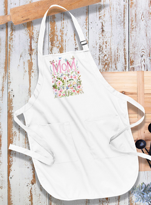 Mother's Day Wild Flowers Mom Apron