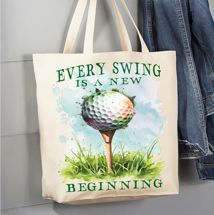 Golf Every Swing is a New BeginningCanvas Tote Bag