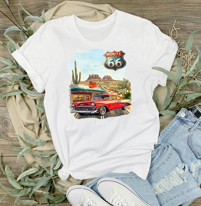 Route 66 Vintage Car Diner  T-Shirt