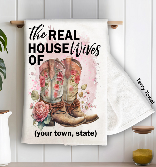 Cowboy Boots The Real House Wifes of Kitchen Terry Towel
