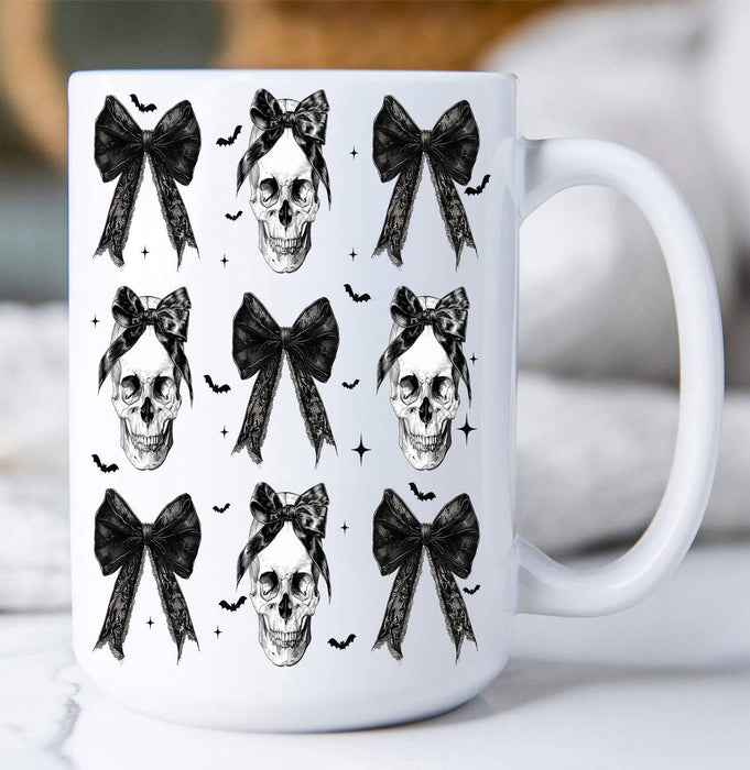 Halloween Skeltons and Bows Coffee Mug