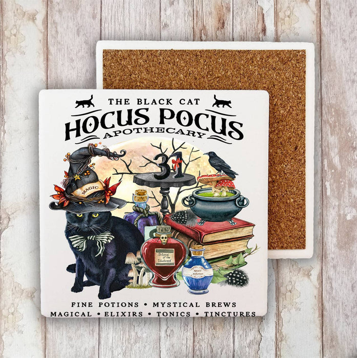 Halloween Hocus Pocus Apothecary Stone Coaster