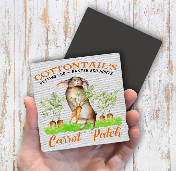 Easter Bunny Carrot Patch Magnet Fridge